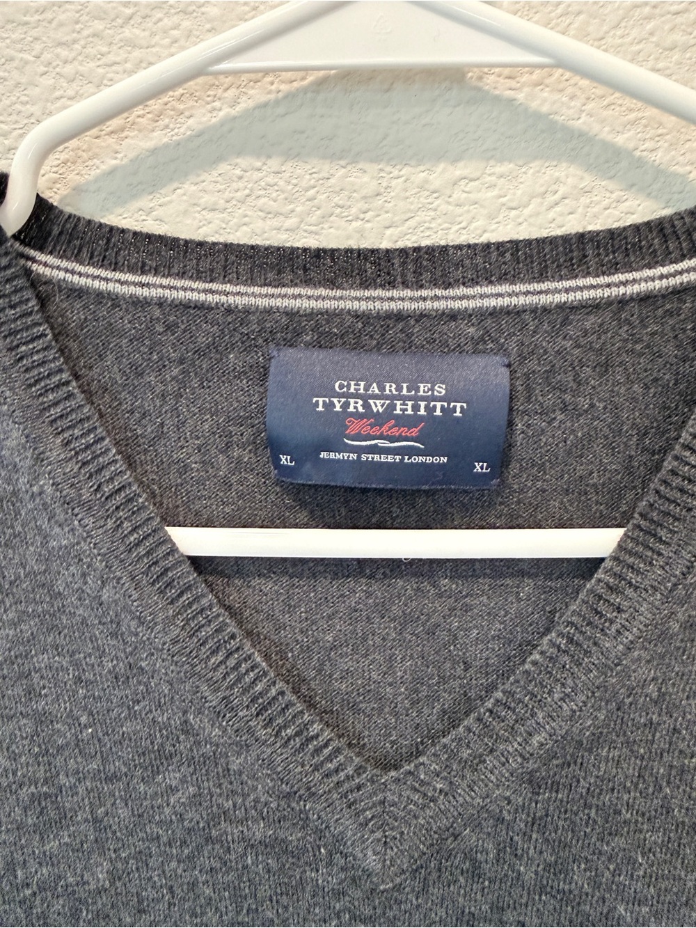 Charles Tyrwhitt Cotton Cashmere Sweater Vest XL Old Money Preppy Collegiate Dad - Picture 3 of 6